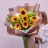 Купить Букет из кустовой розы и хризантемы №109